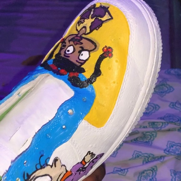 Neon Splash Custom Air Force One Sneakers AF1 Sneakers  Custom Air Force Ones